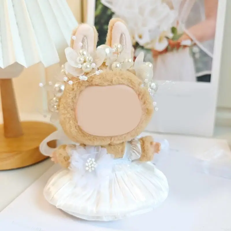 15 sitzend Puppenkleidung Set Rock und Haarband Mode Hochzeitskleid Puppenanzug y08e – Detail 8