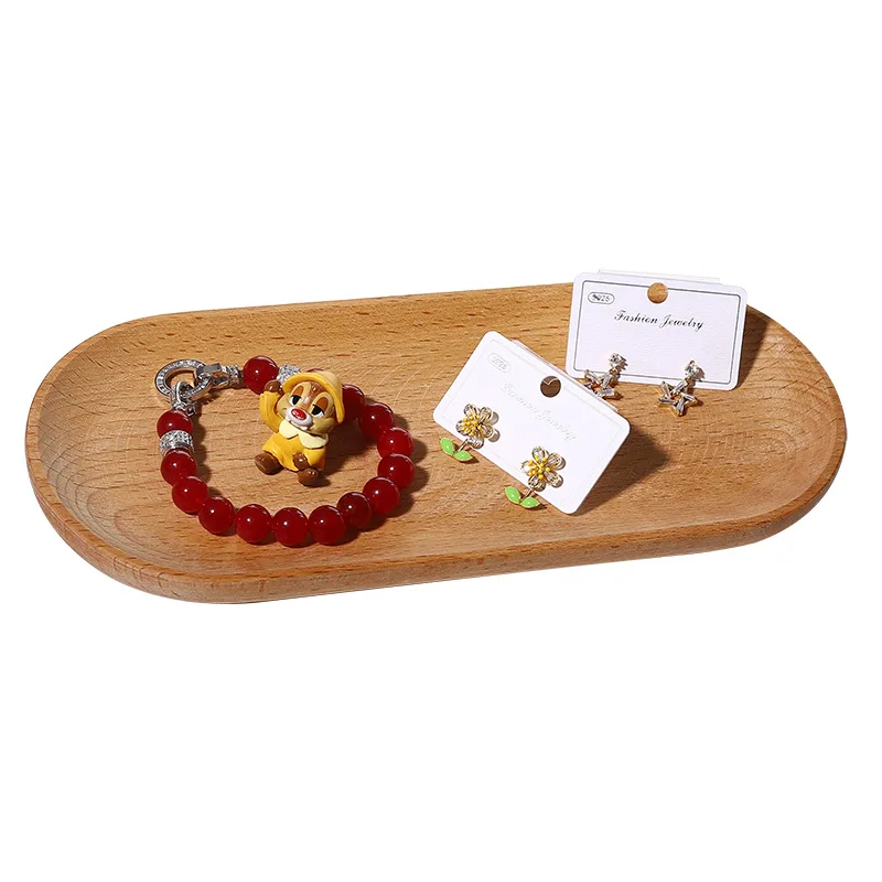 Jewelry Display Stand Storage Tray Wooden Earring Necklace Ring Watch Organizer Holders Tray Rack Jewelry Props Wholesale Gifts