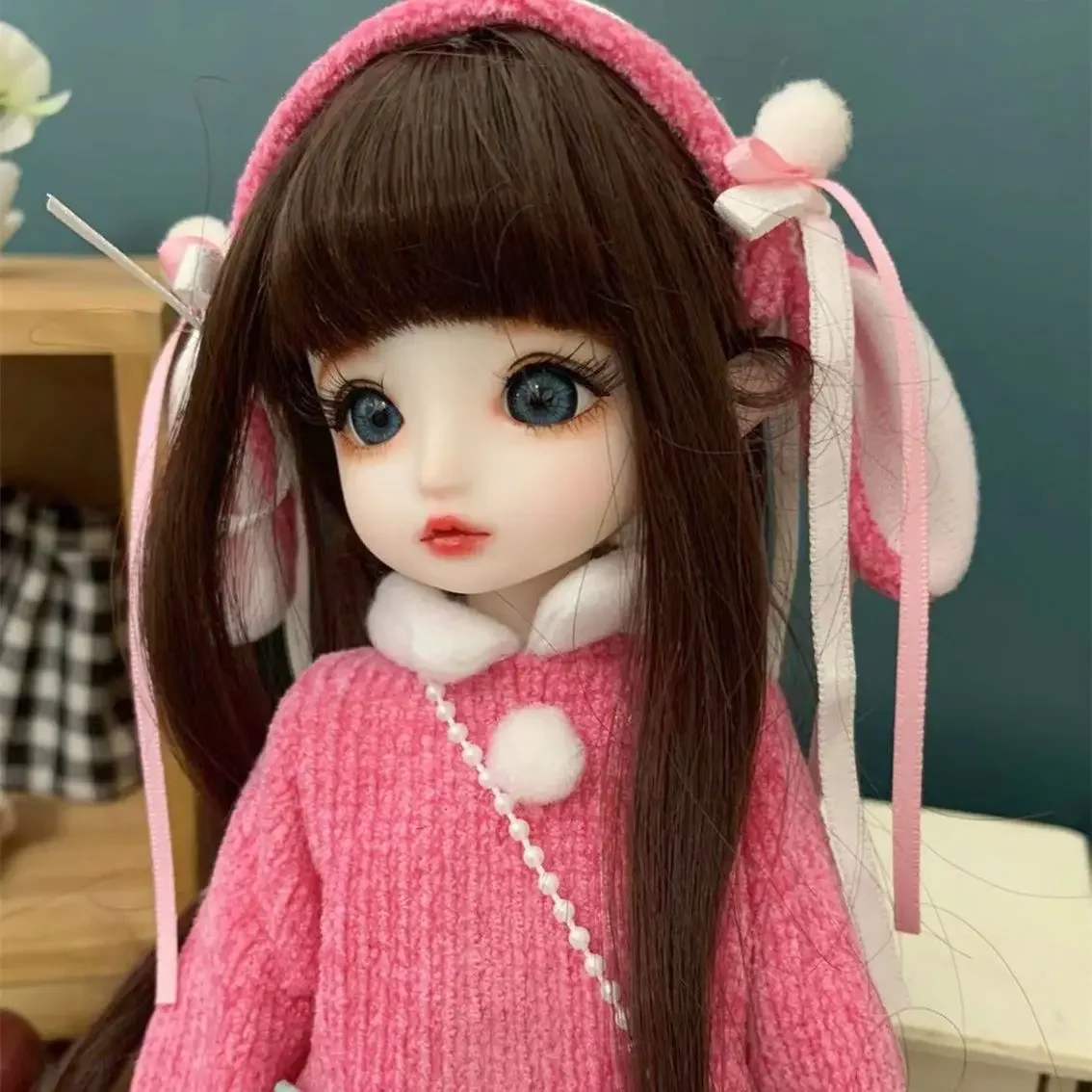 

30cm Handmake UP Bjd Doll Replacement Wig Girl Bjd Doll Full Set 1/6 Lolita Dress Sport Boy BJD for Girl Birthday Gift