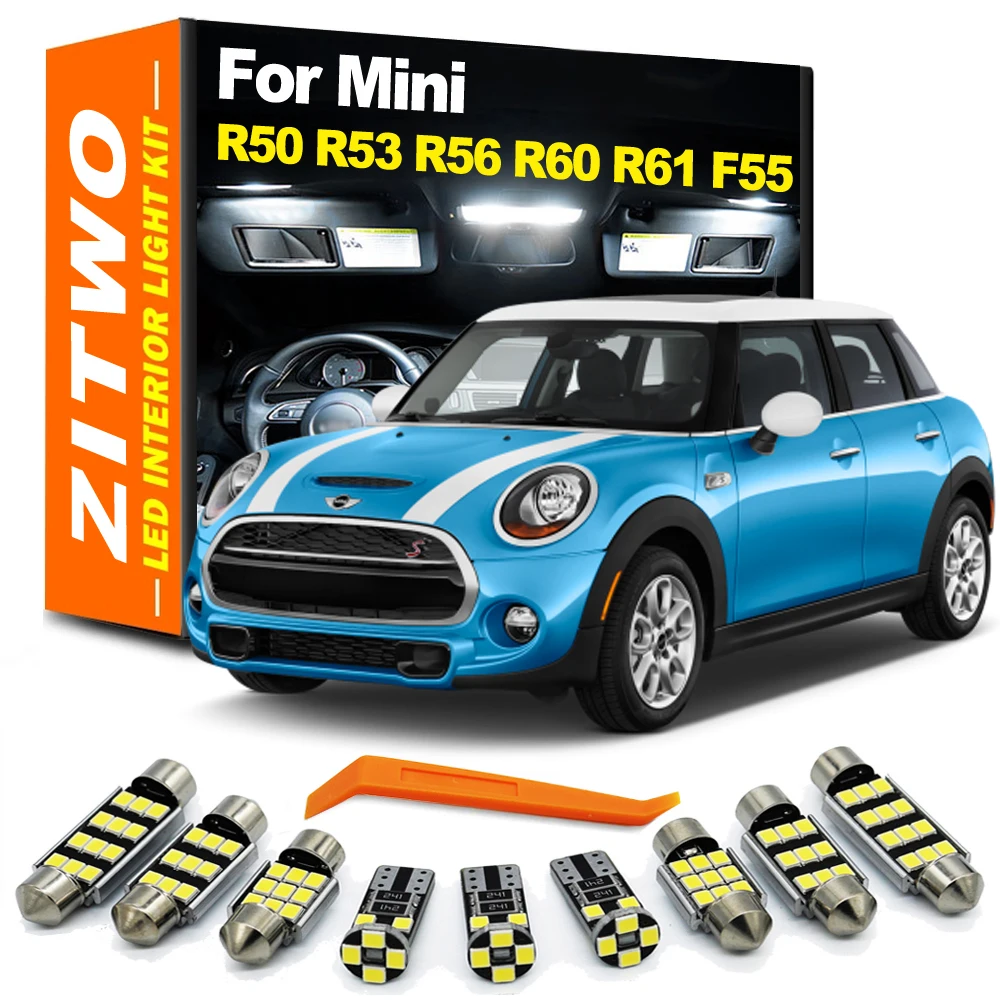 For Mini Cooper R50 R52 R53 R56 R55 R57 R60 R61 Kit-completo-de-luz-Interior-LED-accesorios-para-MINI-R50-R52-R53-R55 ...