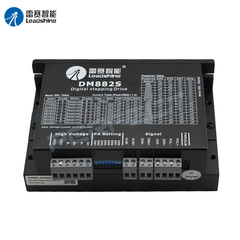 Leadshine 스텝 모터 키트, 드라이버 DM882S 입력 전압 VDC36-80V 포함, 2 상 86 시리즈 NEMA34, 86CM35, 86CM45, 86CM80, 86CM85, 86CM120