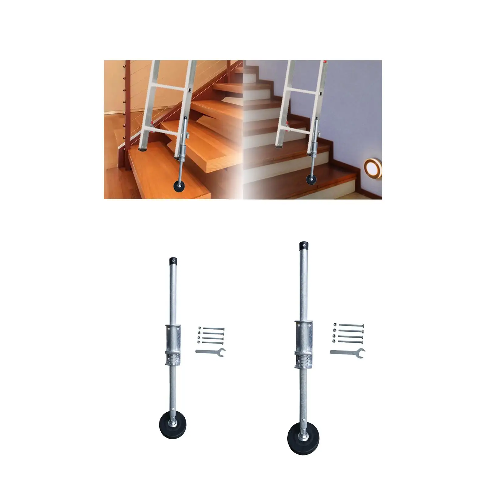 2x Extension Ladder Stabilizer Legs Stairs Working on Stairs Ladder