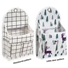Large Capacity Cotton Linen Storage Bag Home Wall Mounted Organizer Hanging Bag Closet Toy Box Container Organizer Fabric Basket 6