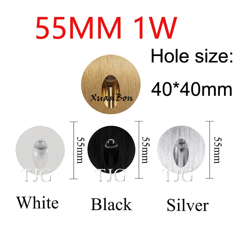 조광 가능한 알루미늄 LED 계단 조명, 오목한 벽 코너 스포트라이트, 배경 조명, 계단 통로 램프 AC85-265V, 1W, 3W, DC12V