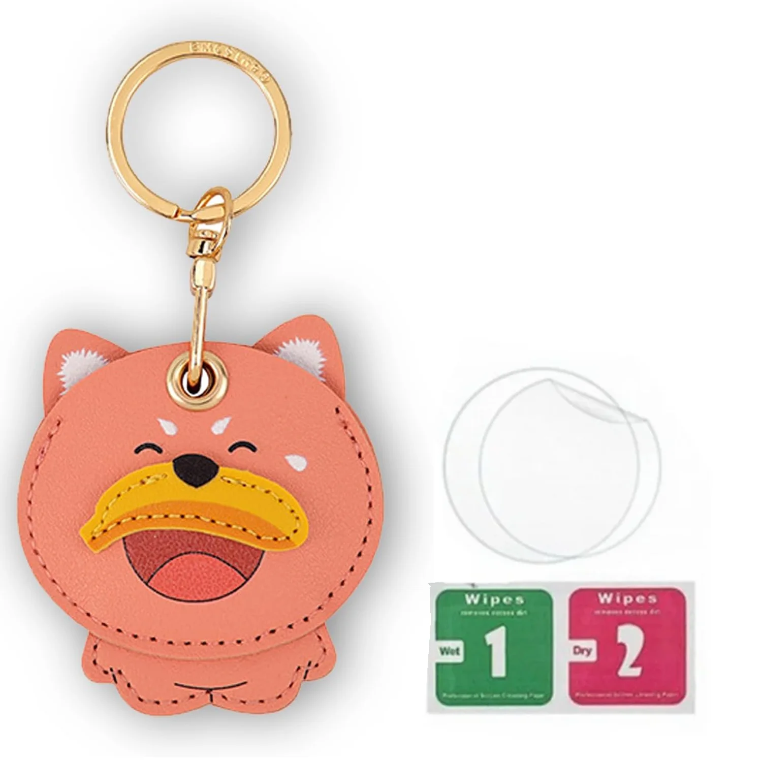 Premium Leather Keychain with Braided Rope - Protective Cover and Anti-Scratch Design