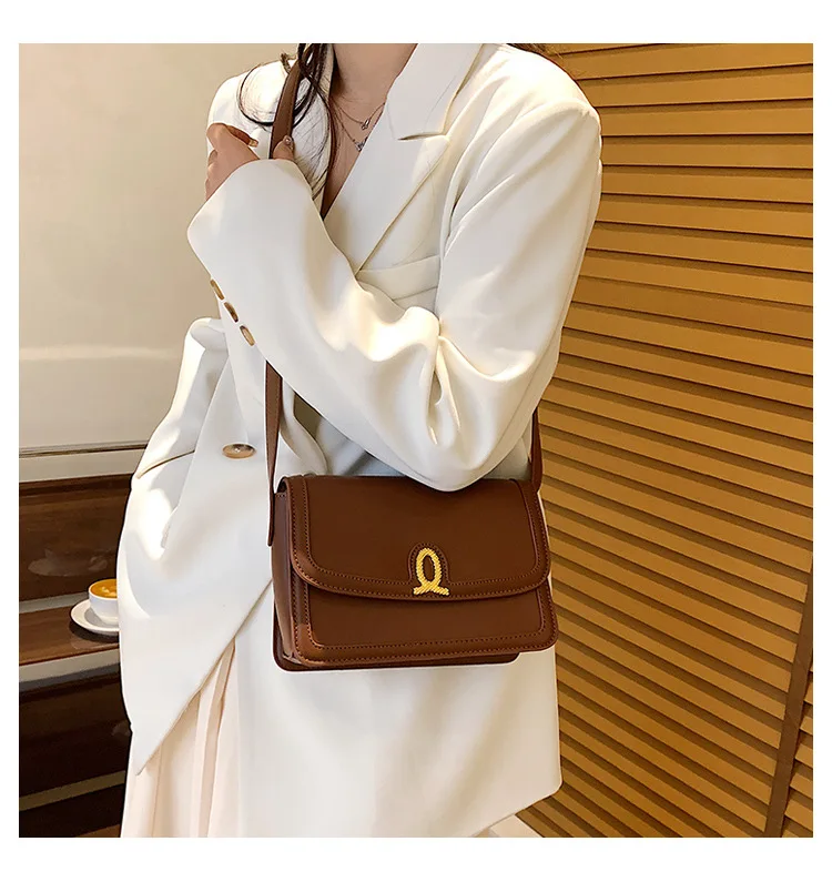 Feminina de um Novo na Moda Bolsa de Moda Couro Texturizado Bolsa Ombro Primavera Marca All-match Messenger Pequeno Quadrado 2022 9 Computers & Electronics
