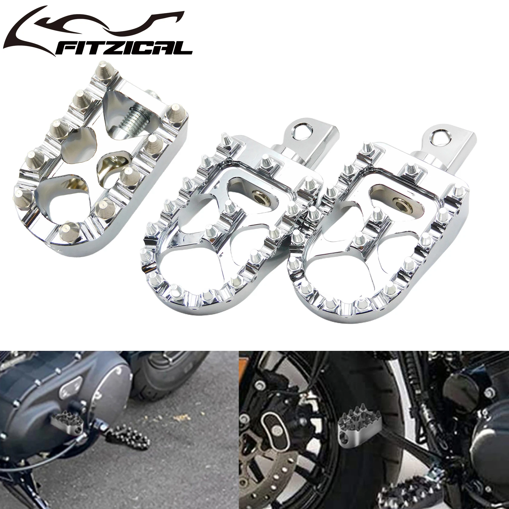 Black CNC Aluminum Foot Pegs & Toe Shifter Peg Set For Harley Touring Sportster Dyna