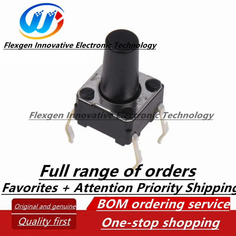 10 Pezzi = 16 Yuan B3F-1070 Originale Genuino 6*6*9.5 Pulsante Interruttore Tattile Micro Touch 4 Piedi Verticale