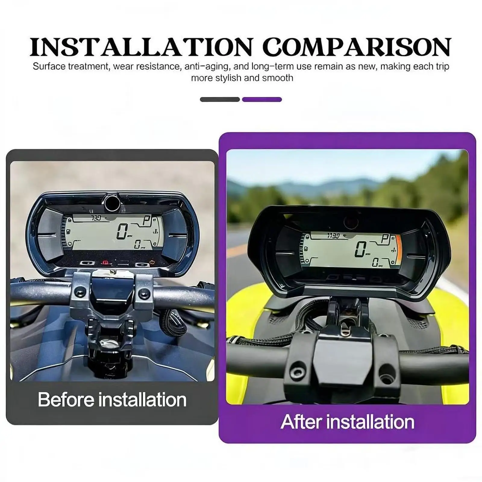 계기판 커버 미터 프레임 스크린 보호 고성능 교체용 계기판 커버 Ryker용 선바이저 미터 커버