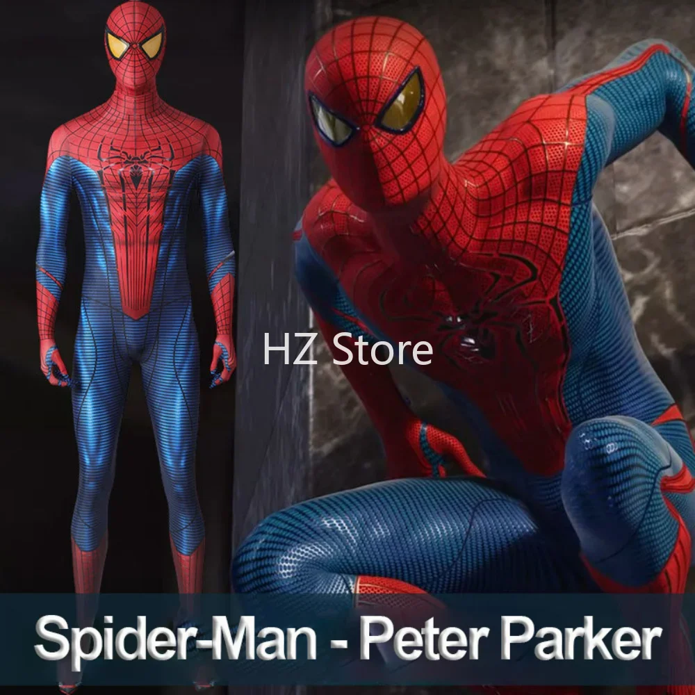 Marvel The Amazing Spider-Man Peter Park Halloween Cosplay Body Con Maschera Tuta Ps5 Costume Spiderman Per Regalo Di Compleanno