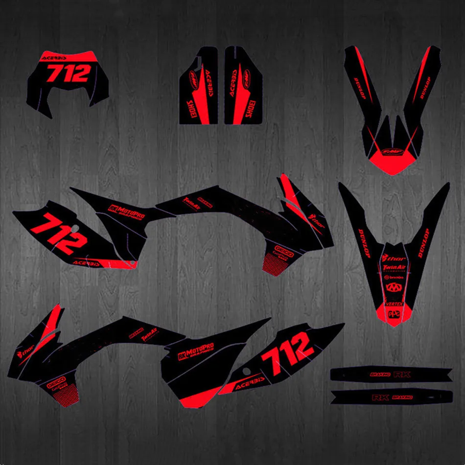 Бесплатная Настройка для KTM EXC EXC-F XCW 2014 2015 2016 графическая наклейка SX комплекты