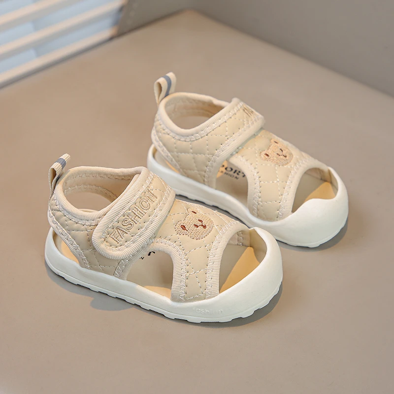 Baby Boys Girls Sandals Summer Infant Toddler Shoes Cartoon Bear Children Sandals Soft Soled Anti Slip Kids First Walkers Shoes