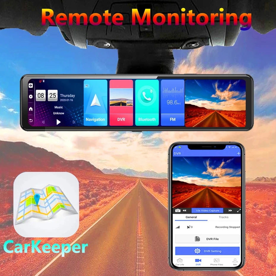 ڵ ̷ ī޶, 4G LTE, ȵ̵ 8.1, ڵ GPS ̼, 4GB RAM, 32G ROM,   ,   DVR, 12 ġ