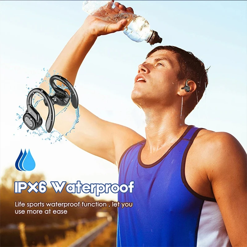 SHUKE Bluetooth Earbuds Wireless Earphones Sport EarHook Headset 9D Hifi Stereo Sound Waterproof Headphones In Ear With Micphone 6