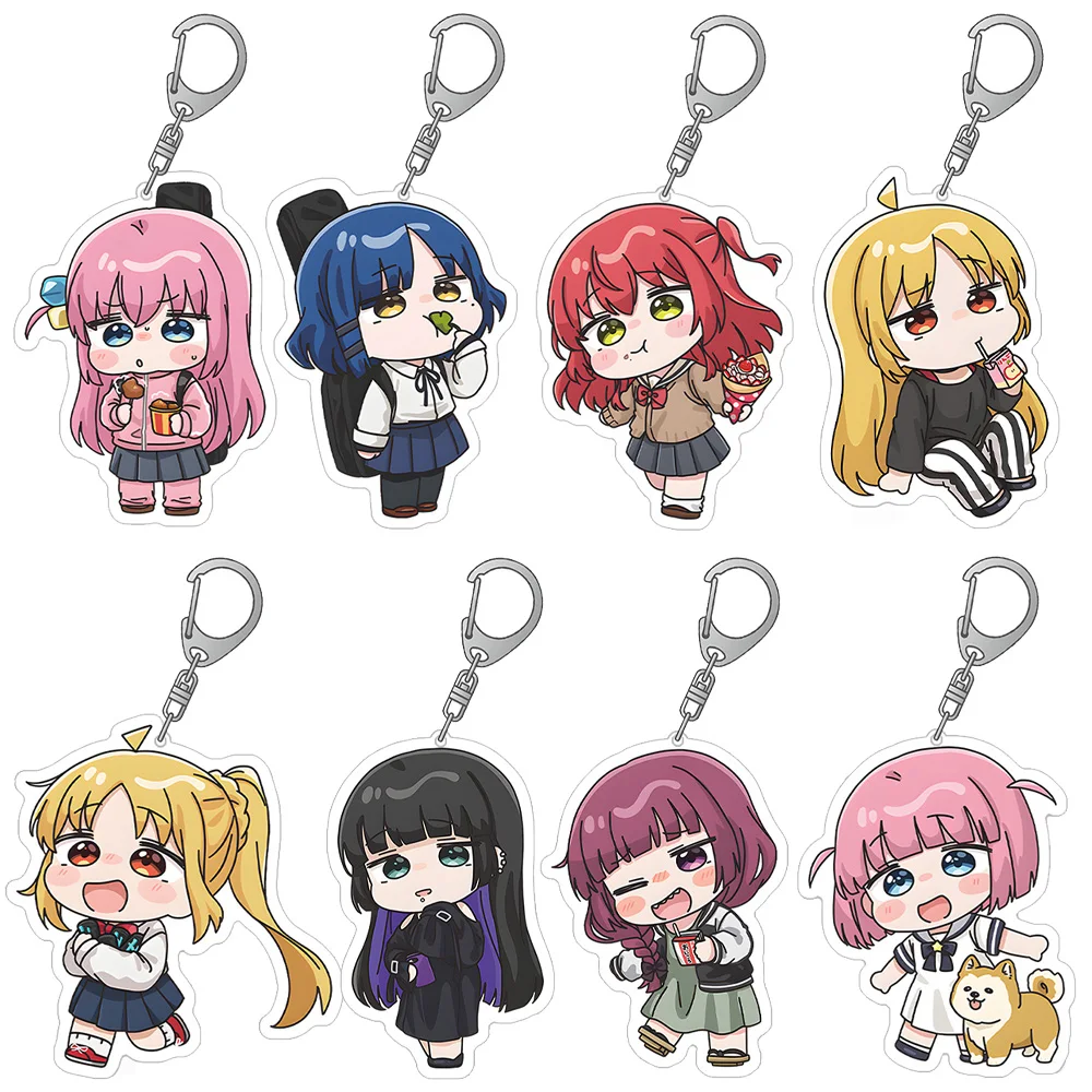BOCCHI THE ROCK Anime Character Kikuri Hiroi Hitori Gotoh Ryo Yamada Nijika Ijichi PA-san Niedlicher Acryl-Schlüsselanhänger Taschenanhänger Geschenk
