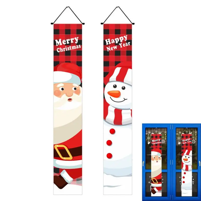 

Рождественский знак для крыльца, Рождественский баннер для приветствия на дверь, портативный зимний баннер для приветствия на крыльце на улице
