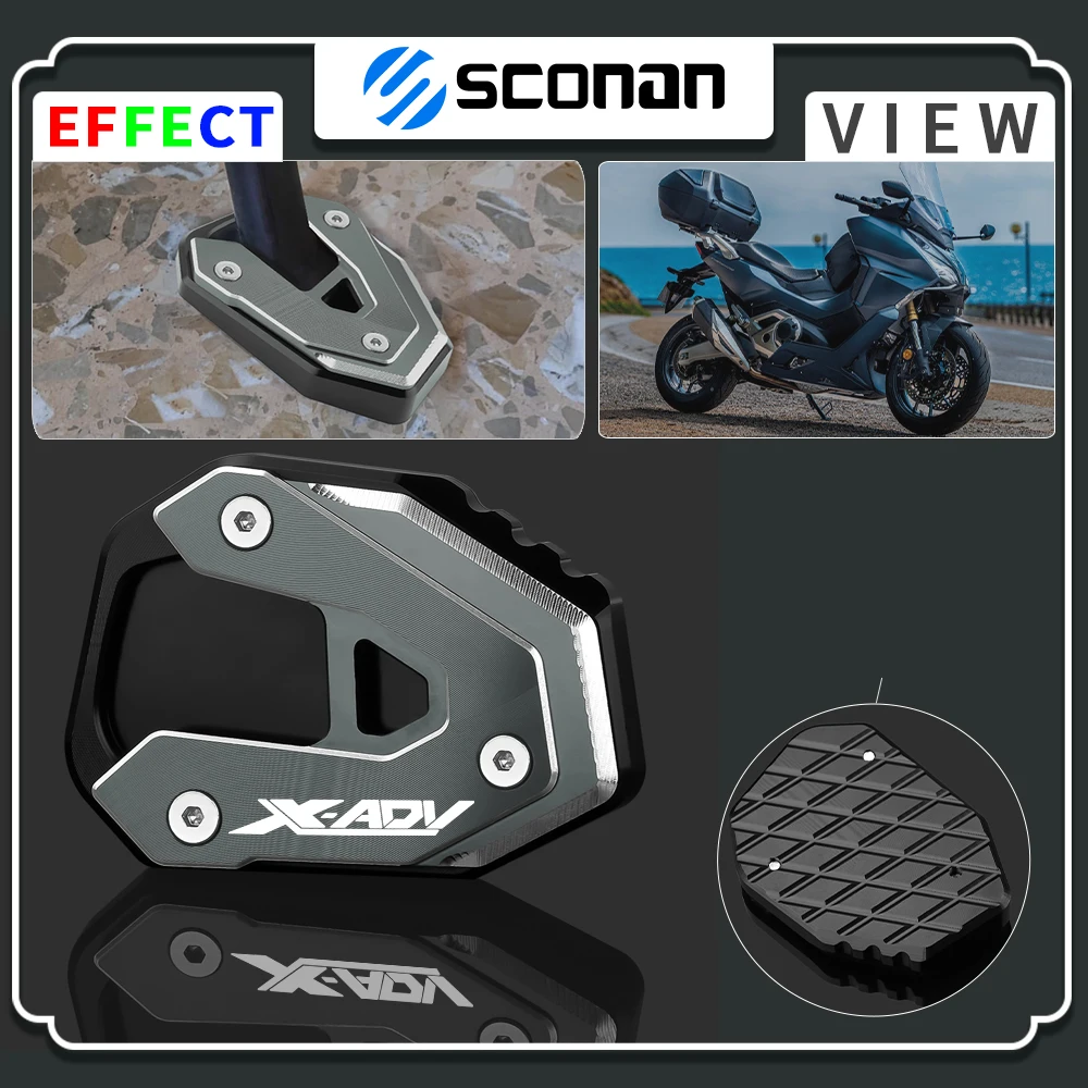 

For HONDA XADV X-ADV 750 X-ADV750 lower 2023 Motorcycle Support Plate Side Stand Plates Kickstand Extension Pad accessories