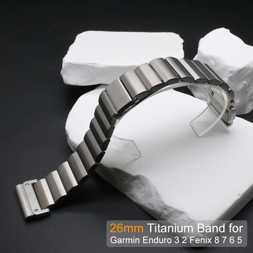 Premium Titanium 26mm Watch Band Bracelet Wrist Strap