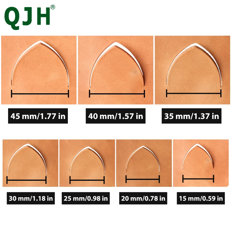 QJH 가죽 V 펀치 펀치 V 자형 가죽 공예 펀치 도구, 벨트 테일 도마 가죽 펀치 커터 도구 펀치 프로세서