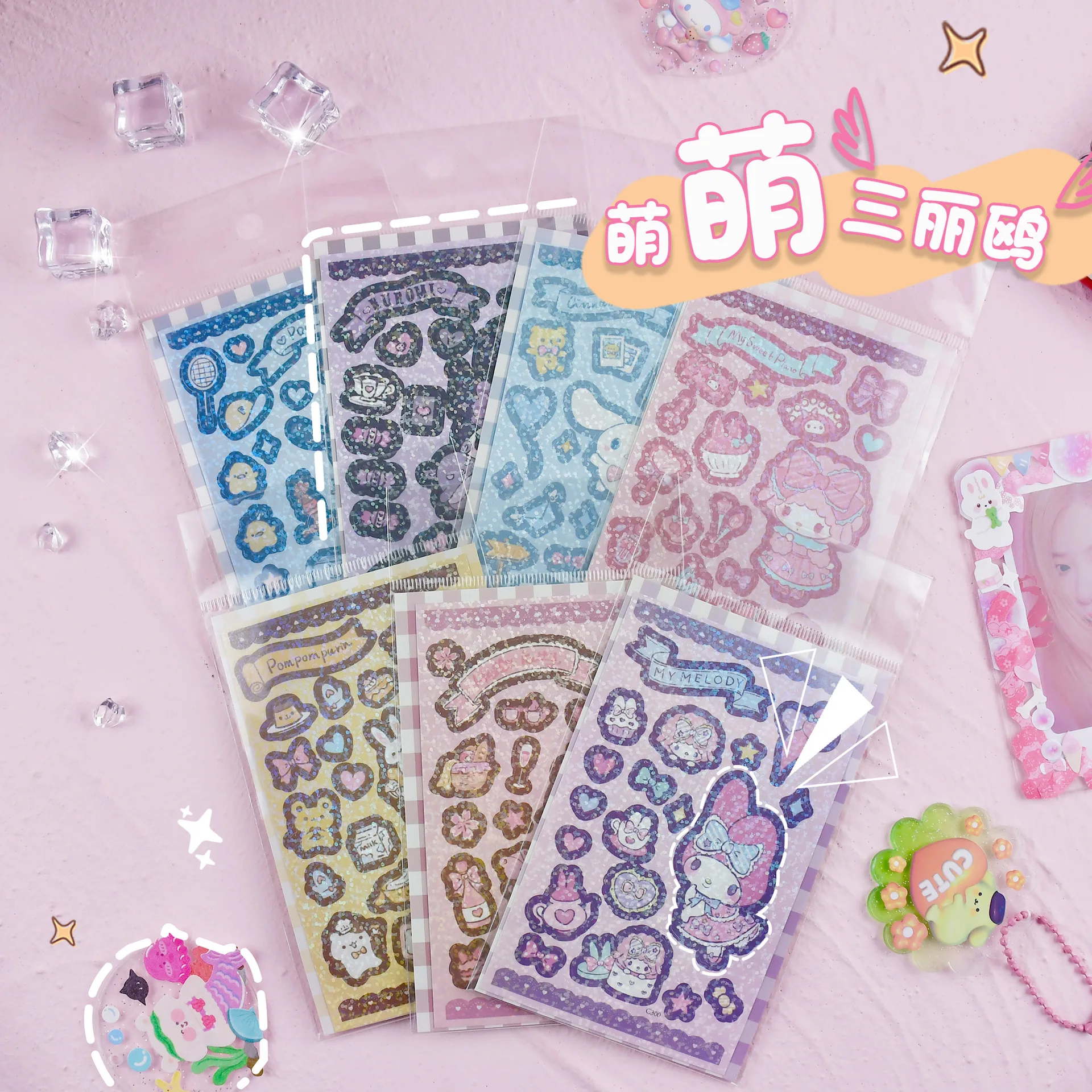 

Sanrio детский альбом для скрапбукинга для ноутбука, скейтборда, гитары, детские игрушки для девочек, Мультяшные декоративные фото наклейки ...