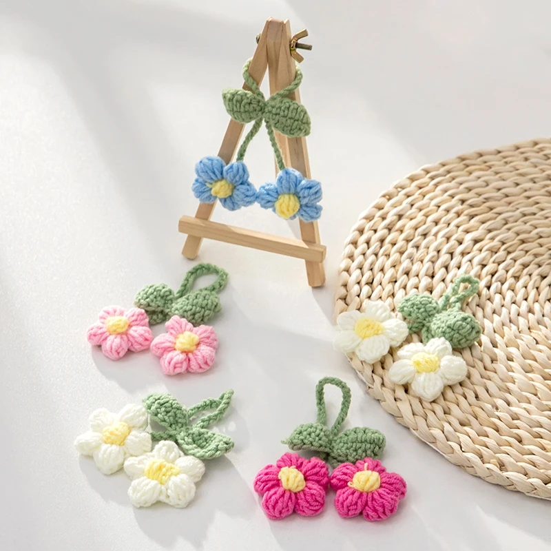 Elegant Handmade Lily of the Valley Crochet Flower Keychain and Hanging Decoration