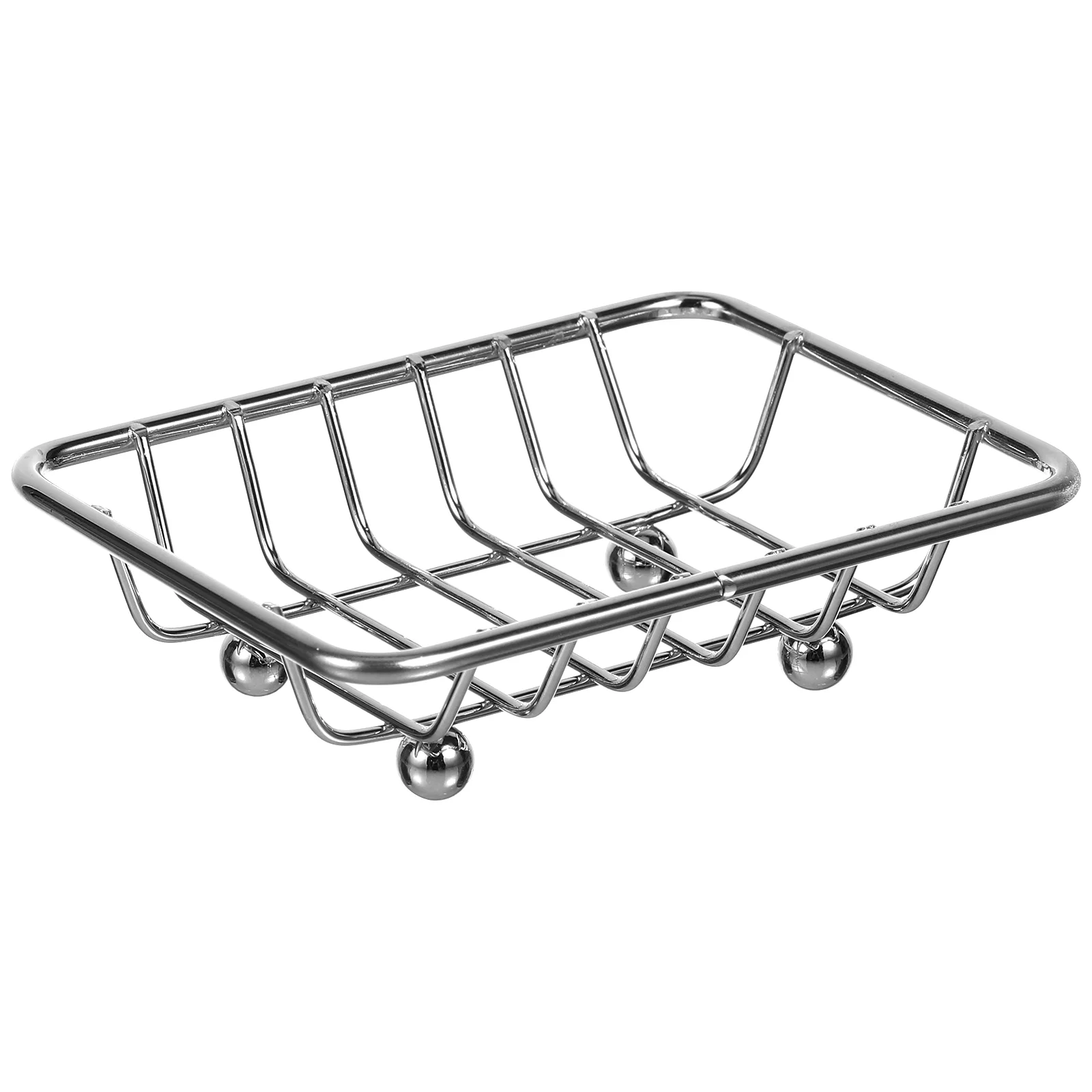 

Soap Holder Metal Rack Tray Self Draining Dish Dishes for Bar Shower Travel Case