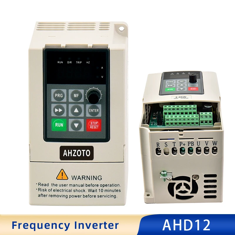 모터 속도 제어 인버터용 가변 주파수 드라이브 컨버터, 경제적인 미니 VFD, AHD12, 220V, 0.75, 1.5, 2.2KW, 1HP, 2HP, 3HP