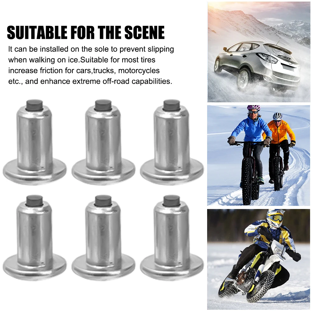Winter Long Car Tire Snow Spikes Anti Skid Screws Cars Truck Motorcycle Bicycle Boots All Terrain Vehicle SUV Auto Accessory