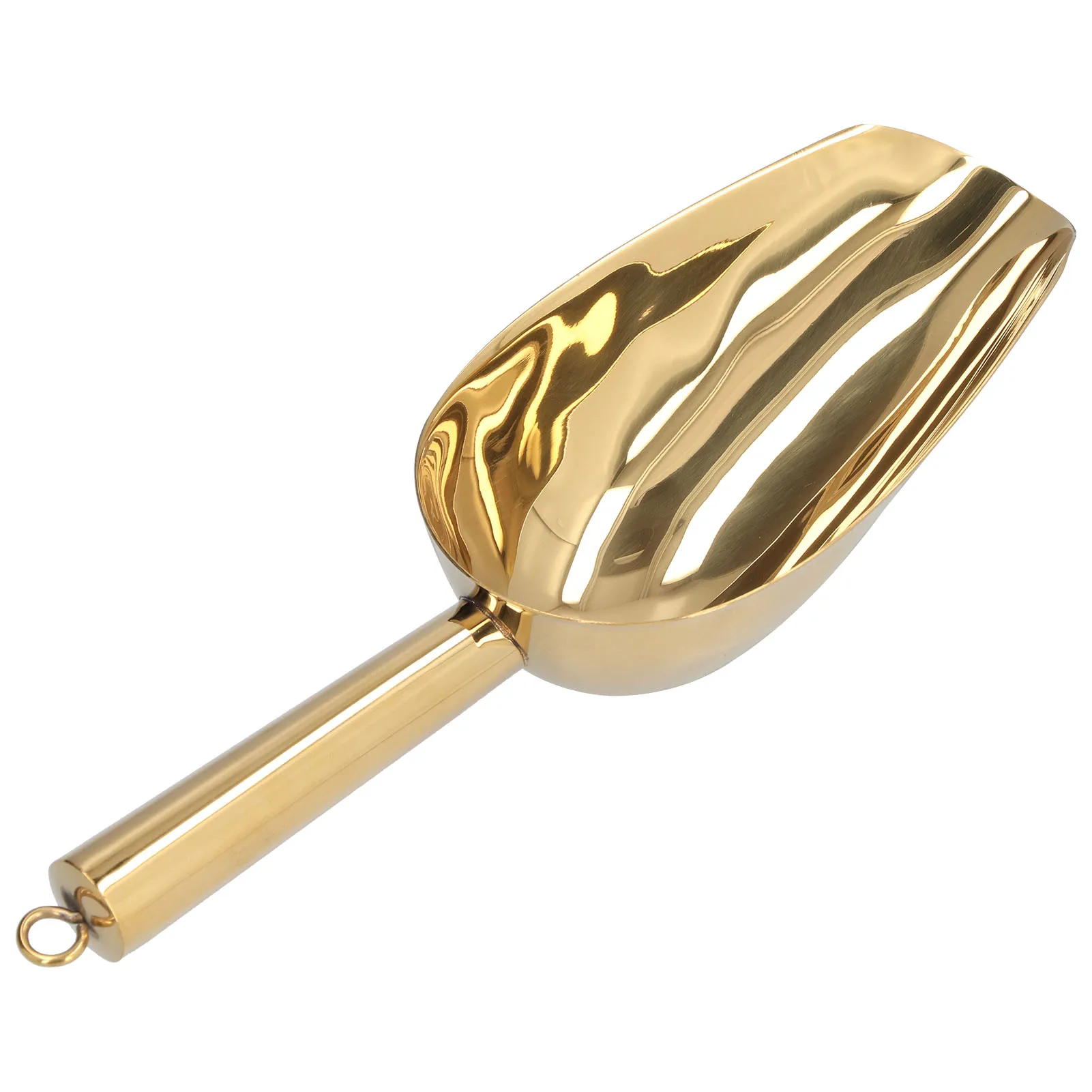 Ice Scooper Stainless Steel U Shaped Sturdy Food Grade Ice Bucket Scoop for Home Hotel Restaurant Kitchen Tools