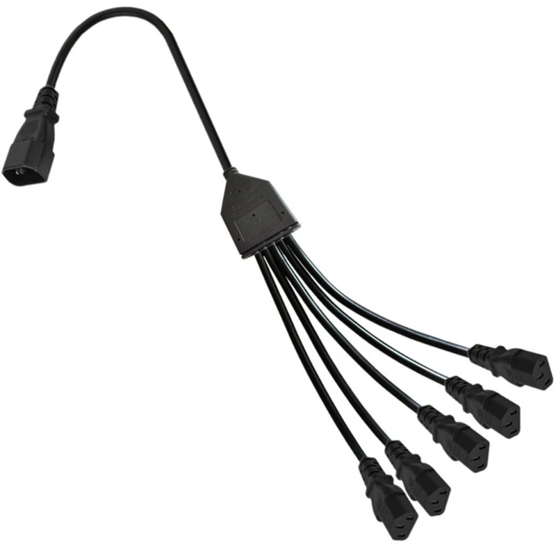 DX62 Single C14 to Multiple C13 Power Wire Y Type Splitter Adapter Extension Cable