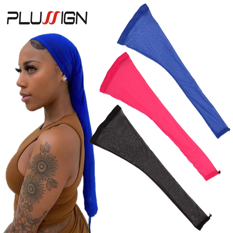 Wig Accessories Braiding Hair Sleeve For Hair Extensions Black Wig Sleeve With Adjustable Drawstring For Keep Braids Flow 1Pcs