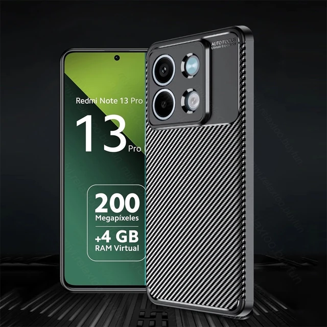 Redmy Note 13 Pro 5G 4G Case Carbon Fiber Pattern TPU Soft Cover For Xiaomi  Redmi Note13 Pro+ Pro Plus 5G Camera Protect Fundas - AliExpress