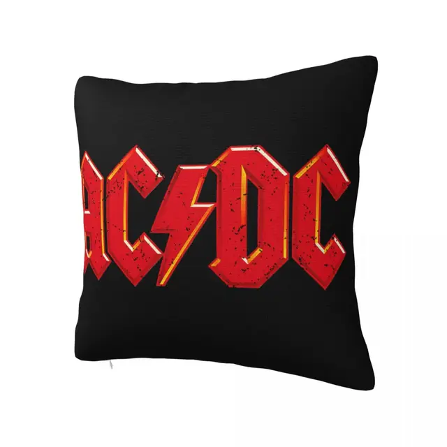 Ac Dc Párnahuzat Puha Poliészter Dekoráció Fedele Otthon 40*40 Cm - Image 2