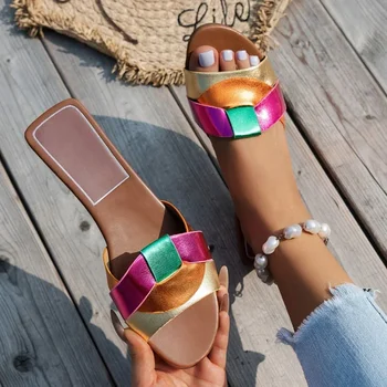 New Summer Designer Women'S Solid Color Fashion Slippers Zapatos De Mujer Women'S Shoes Slippers Women Slippers  Women Shoes 1