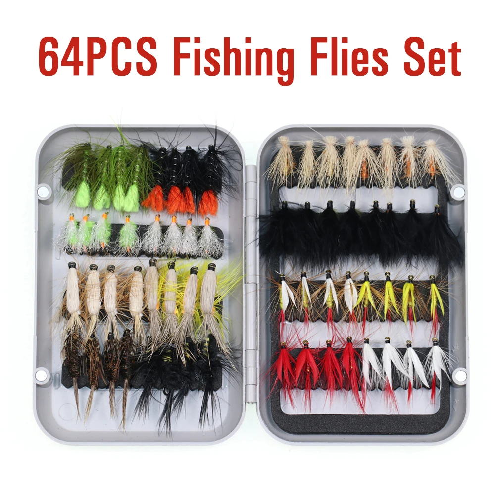 Vtwins Fly Fishing Flies Kit Dry Wet Flies Nymphs Trout Lures Fishing  Tackle Carp Fishing Lures Artificial Bait Insect Lure - Fishing Lures -  AliExpress