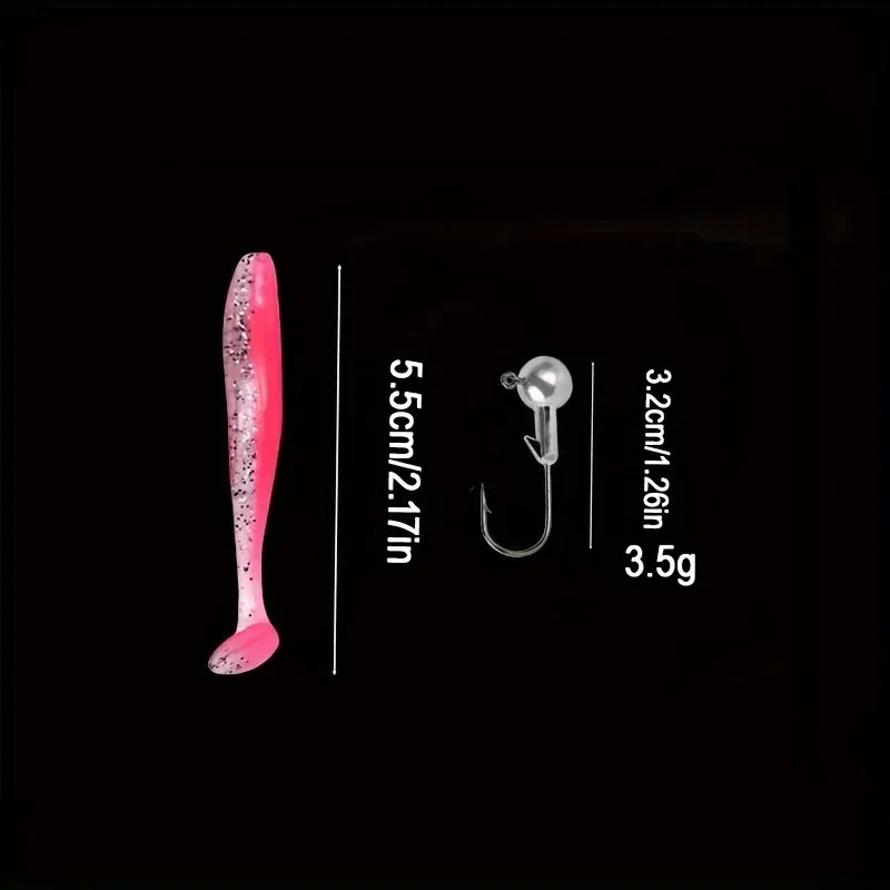 New 25PC Soft Fishing Lures Kit Silicone Lure Set Artificial Bait Worm with Crank Jig Head Hook Fishing Tackle Accessories