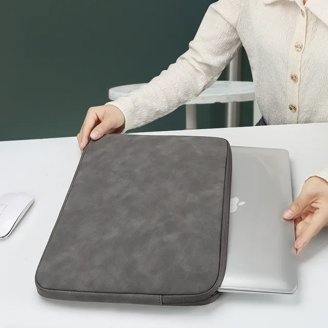 Laptop Bag 17 3 inch PU Sleeve For MacBook Air Case M1 A2337 Pro 13 14 Matte Laptop Bag 15.6 Hauwei HP 11 12 15 16 17.3 Handbag