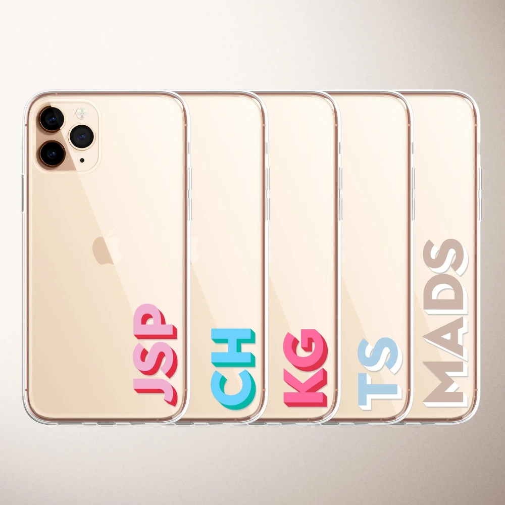SoftClearInitialLettersPhoneCaseCustomMonogramiPhoneCase