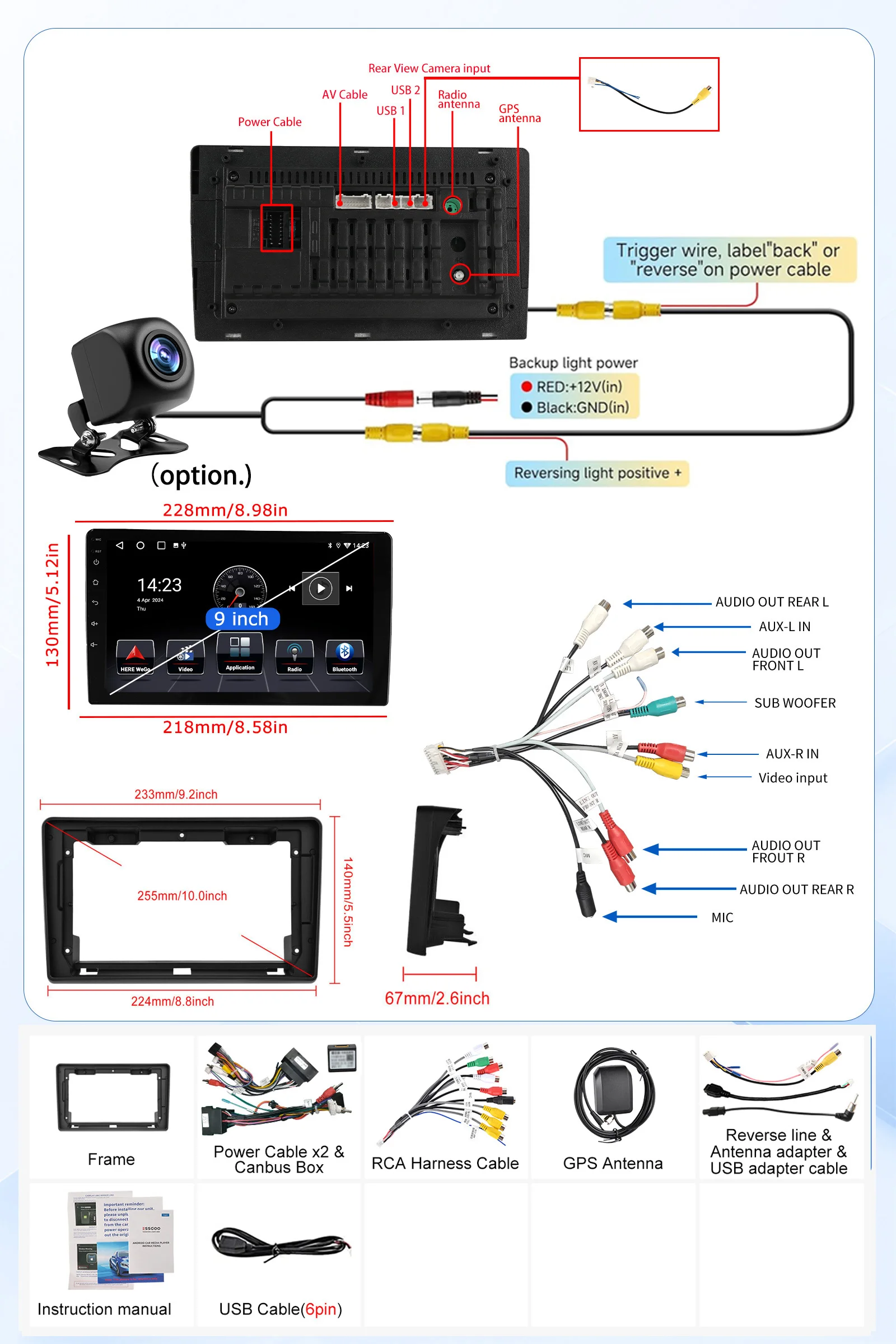 Radio de coche de 9 pulgadas 6GB+128GB para Fiat Ducato, Citroën Jumper, Peugeot Boxer 2006-2024, Carplay inalámbrico, Android Auto, multimedia para coche, GPS, Bluetooth, 2Din ESSGOO 5