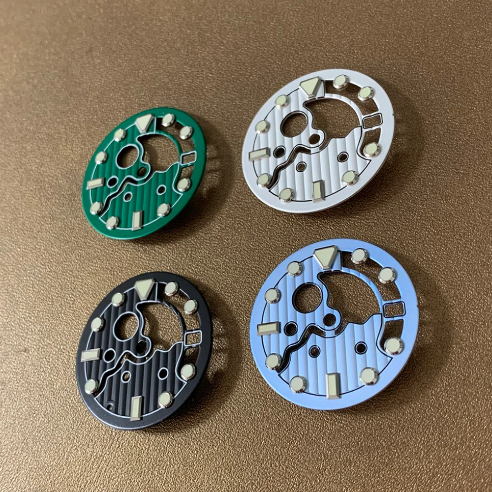 Luminous Hollow Watch Dial with 3 O'Clock Position - 28.5mm Watch Modification Accessory