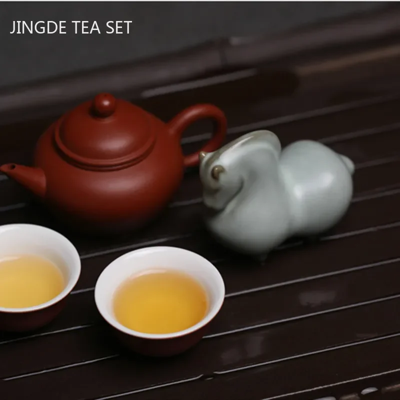 Tradition Ceramics Tea Pet Ornaments Lovely Pony Horse Statue Tea Table Decoration Home Desktop Handmade Crafts Tea Set Supplies