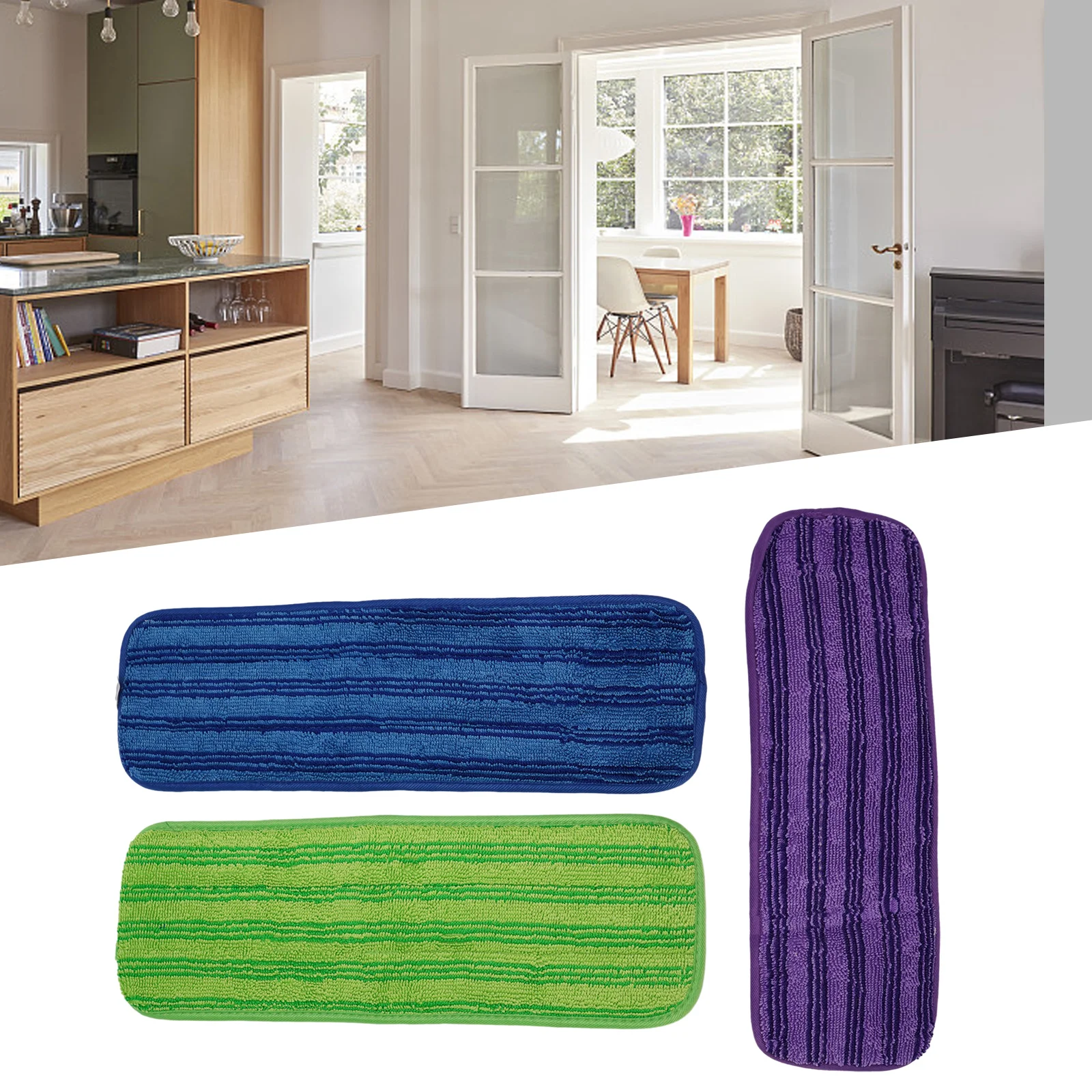 

Reusable Microfiber Mop Pads For Swiffer Wet Jet, Wet And Dry Pad, Household Dust Cloth, Cleaning Accessories, 3Pcs