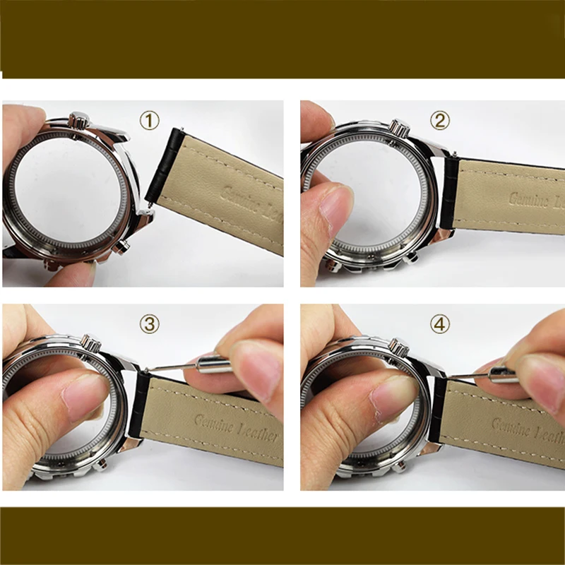 Curved Stainless Steel Watch Strap Link Pins, Set of 10