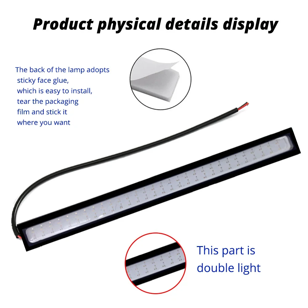 1X 14CM COB Turn Signal Blue Auto DRL Car LED 12V Daytime Running Light Fog Lamps Day Driving Bulbs Dome Lamp Lighting Universal