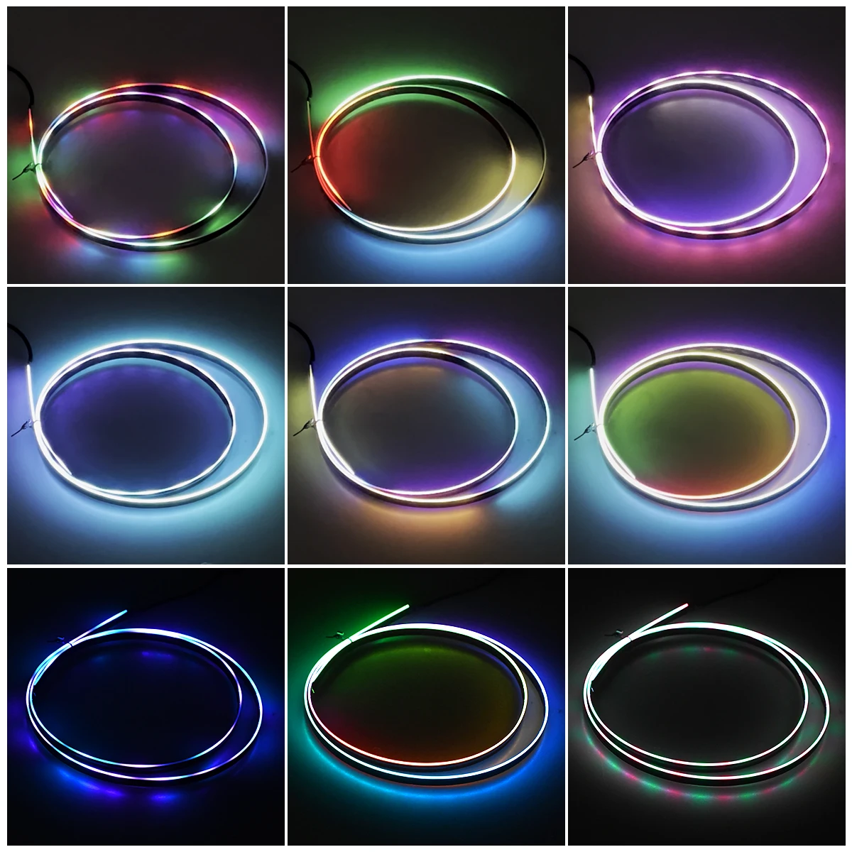 RGB USB car interior ambient light Rainbow Acrylic Strip LED Symphony APP Music Control Decorative Dashboard Atmosphere Lamp ambient light