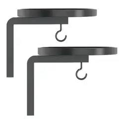 Space - Saving Wall - Mounted Metal Plant Shelf with Hooks (Set of 2) (A)