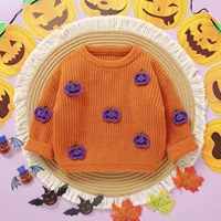 MISOWMNJOY Newborn Baby Girls Boys Winter Sweater Halloween Long Sleeve Crew Neck Pumpkin Warm Pullover Tops Kids Jumper Clothes 2