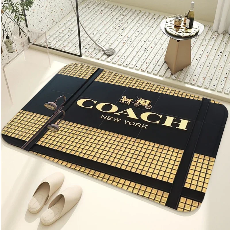 

Doormat Entrance Door C-Coach Foot Mat Balcony Hallway Carpet for Bedroom Bathroom Floor Mats Home Decoration Cute Room Decor