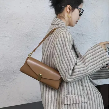 2025 Nuova borsa a tracolla da donna in vera pelle - Elegante e versatile per i pendolari, borsa a tracolla alla moda da donna 1