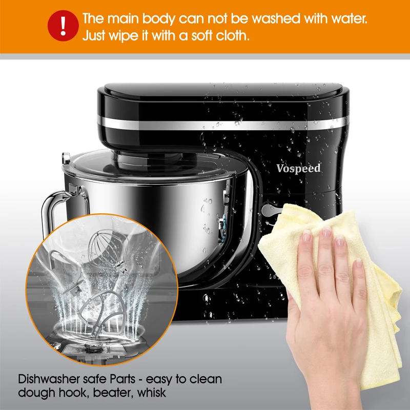 Powerful Stand Mixer Electric Blender Desktop Egg Whisk 1000w 8+P Speed Food Processor Multifunctional Kitchen Mixer with Bowl 3